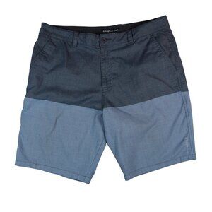 O’Neill Men’s 36 Colorblock Hybrid Shorts Blue Stretch Quick Dry Surf Skate READ